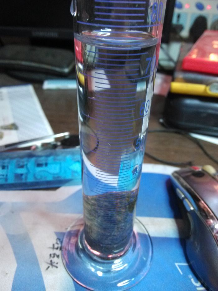 放完石头的刻度